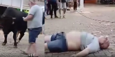 Boğa Güreşinde Şok: Adam Havaya Fırladı!