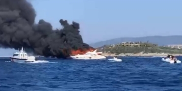 Bodrum’da Lüks Motoryat Yandı, Soruşturma Başlatıldı
