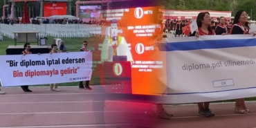 ODTÜ Mezuniyet Töreninde Protesto ve Pankartlar!