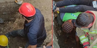 Toprak Kayması İşçiyi Göçük Altında Bıraktı!