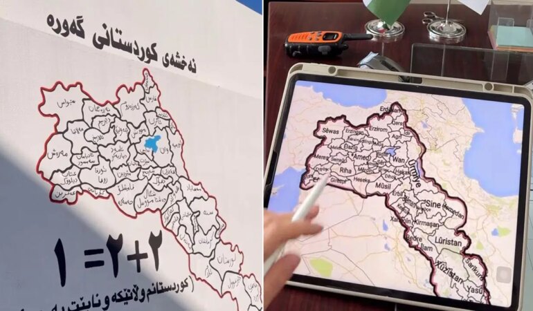 Kürdistan Haritası Skandalı: Türkiye’nin Yarısı!