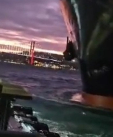 Beşiktaş’ta Geminin Tehlikeli Anları!