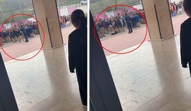 Okulda Öğrenciye Şiddet: Kameraya Yansıdı!