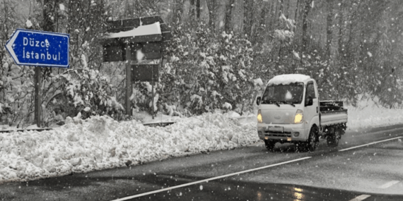 Bolu Dağı’nda Yoğun Kar Yağışı Başladı!