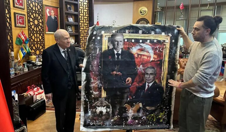 Ersan Kay’dan Bahçeli’ye Özel Tablo Hediyesi