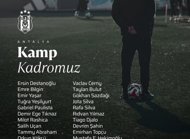Beşiktaş, Kamp Kadrosunu Açıkladı!