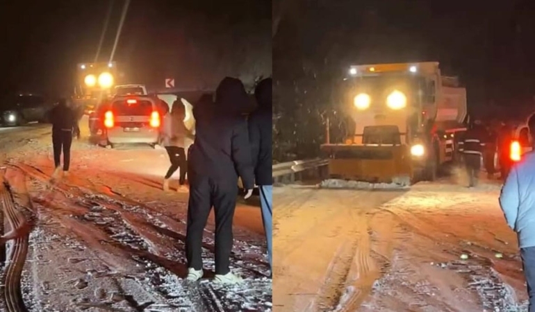 İnegöl’de Kar Yağışı, Ulaşımı Felç Etti!