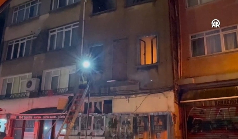Metruk Binada Çıkan Yangında Bir Kişi Yaralandı
