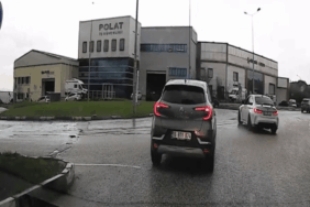 Drift Atan Sürücü Trafiği Tehlikeye Attı!